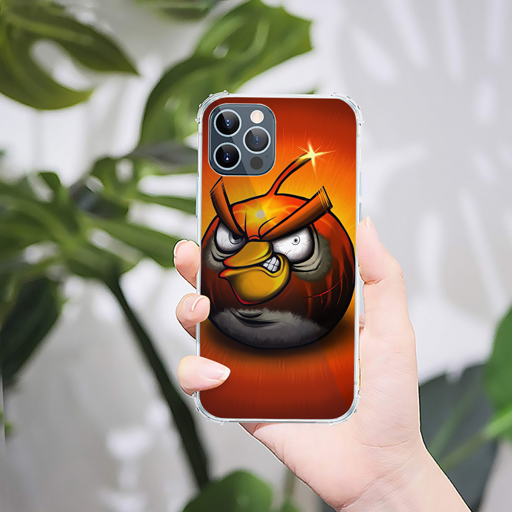 （画像用） Angry Birds アングリーバード 【iPhone 12シリーズ対応】透明スマホケース（クリアソフトケース）